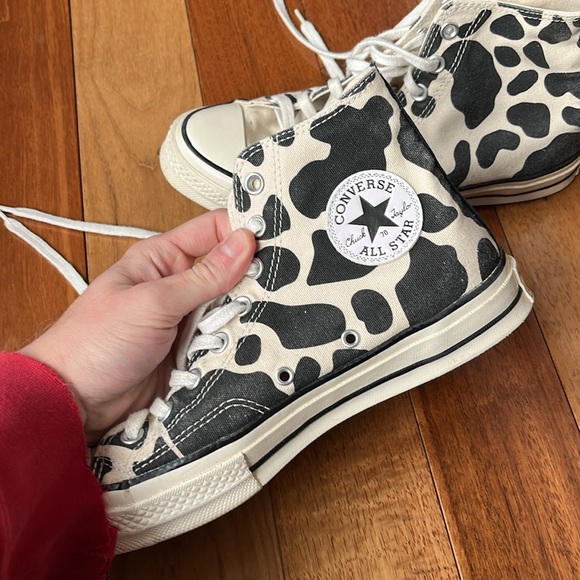 Custom Cow Print Converse High Tops - Picture 6 of 11